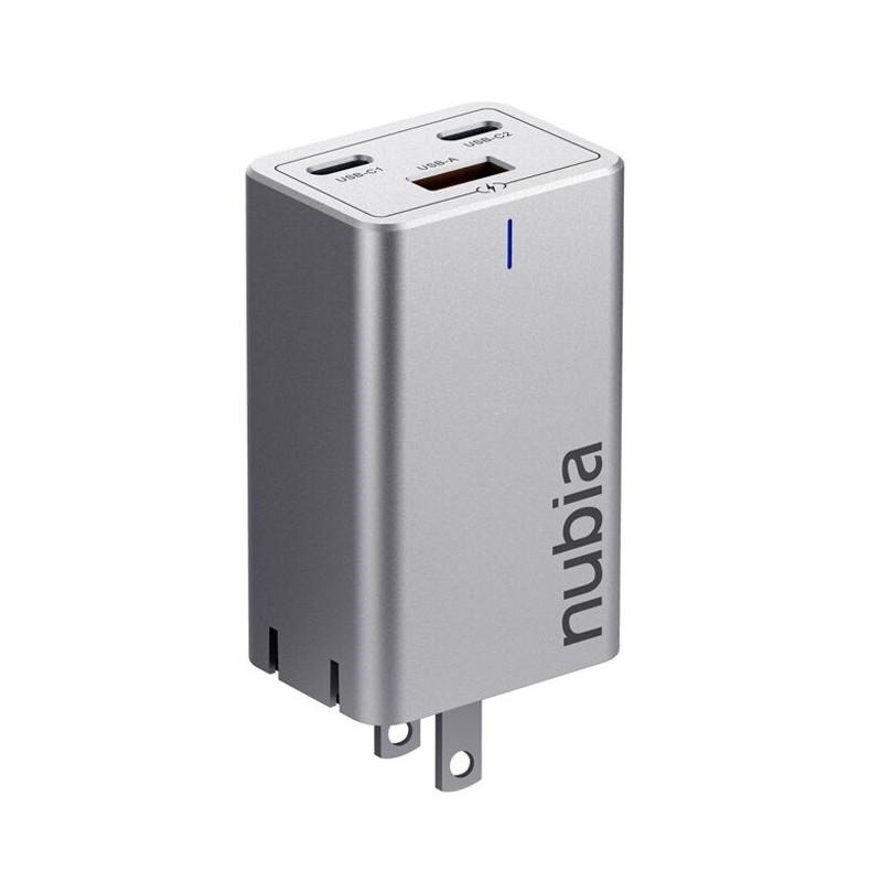 Nubia 65W Gen Pro 2 x tipo C e 1 x porta USB