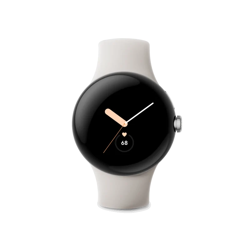 Google Pixel Watch Bluetooth/WiFi (boîtier en argent poli avec