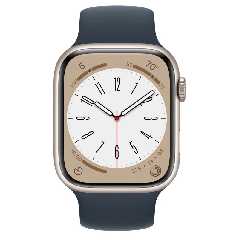 Apple Watch Series 8 GPS 45 mm Boîtier en aluminium Starlight