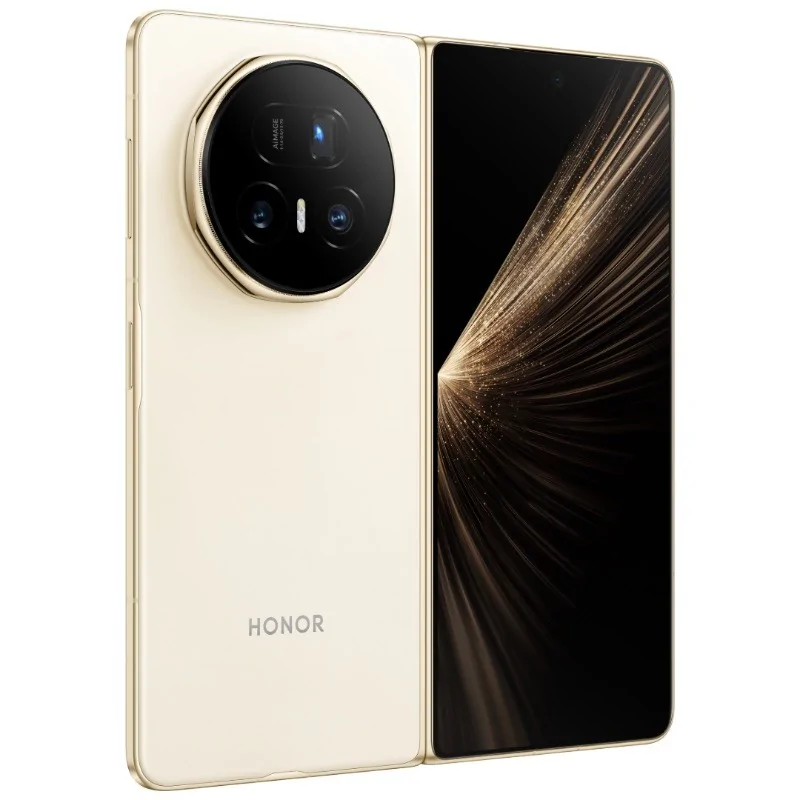 Honor Magic V5 branco com tela grande e desempenho superior